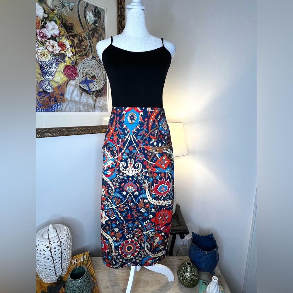 NWOT Gretchen Scott Jersey Pencil Skirt - Magic Carpet Size Large - Picture 3 of 13